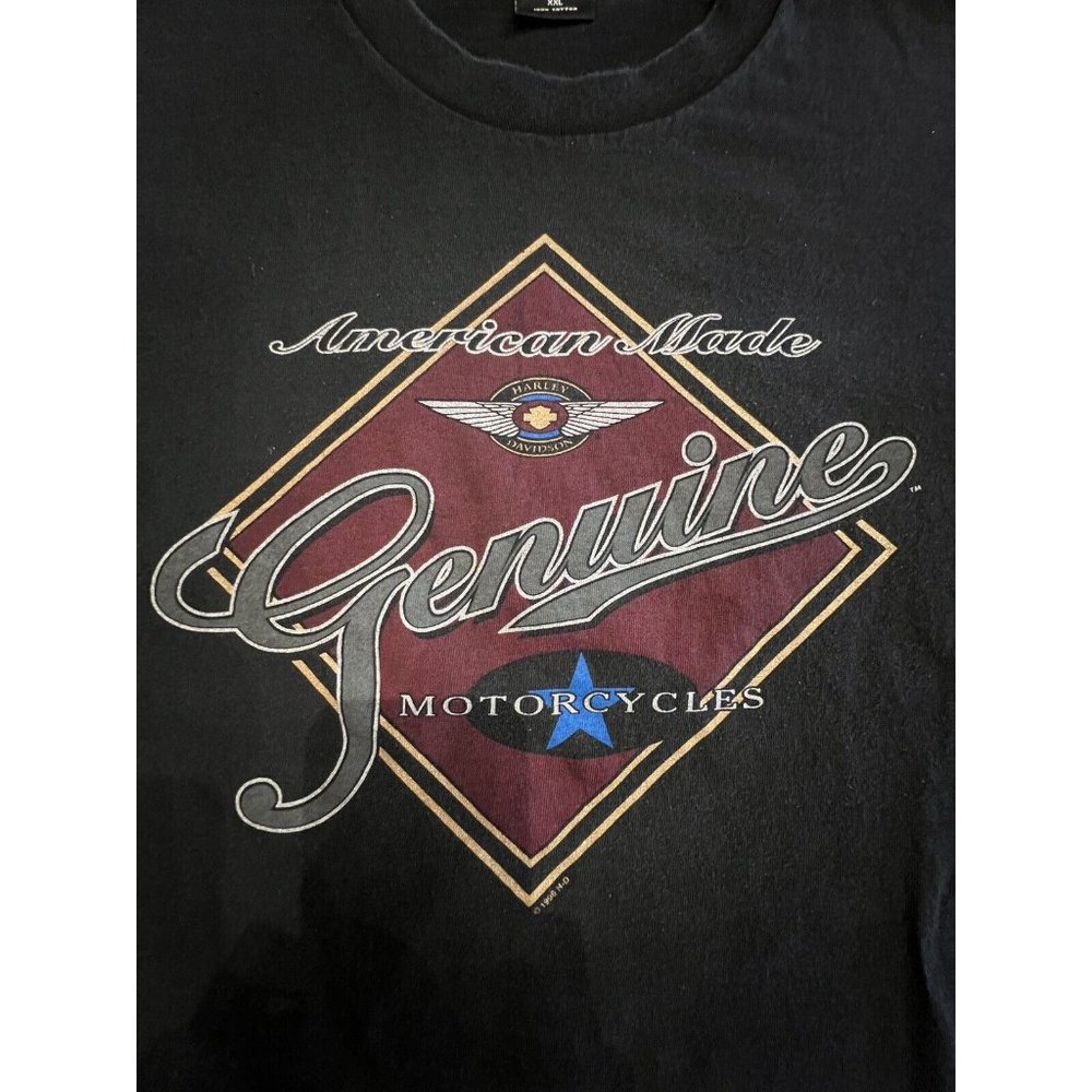 Harley Davidson VINTAGE 1996 T-Shirt Eastern Riverhead Long Island Black XXL